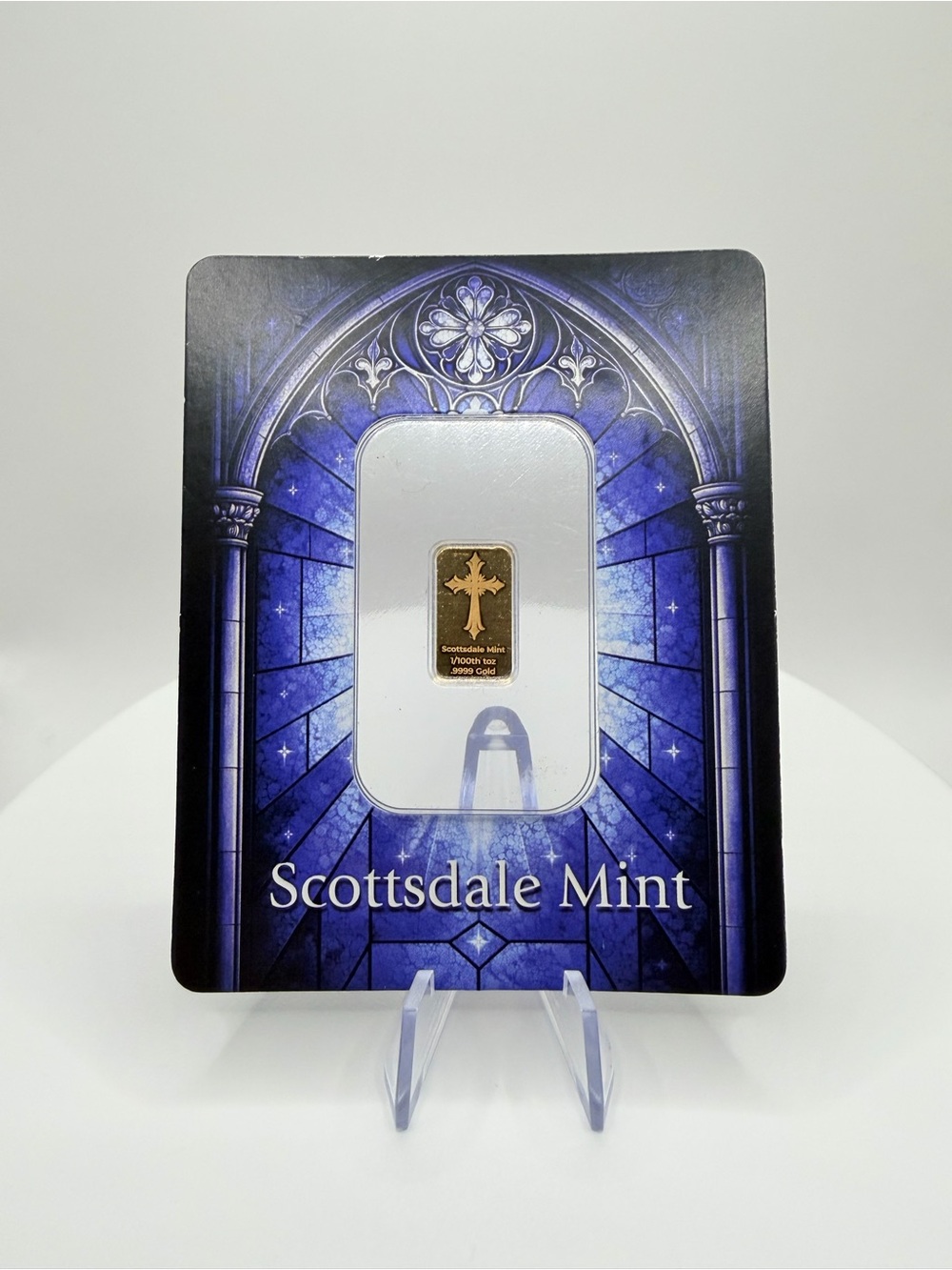 Scottsdale Mint Easter Cross 1/100th oz Gold Bar